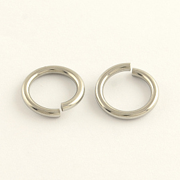 Honeyhandy 304 Stainless Steel Open Jump Rings, Stainless Steel Color, 10x1.4mm, Inner Diameter: 7.2mm, Hole: 7mm