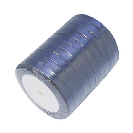 NBEADS 10 Rolls of 6mm Dark Blue Satin Ribbon Double Sided Fabric Ribbon Silk Satin for Crafts Gift Wrapping Floristry Wedding Party Decoration