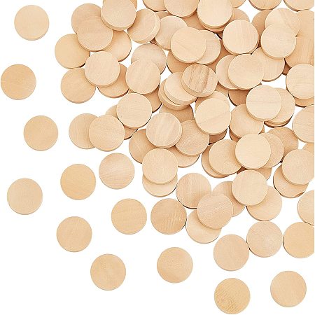OLYCRAFT 120Pcs 0.8 Inch Natural Beech Wood Slices Unfinished Round Wooden Discs Small Wooden Circles Wooden Tag Unfinished Round Wood Slices for DIY Crafts Christmas Decoration