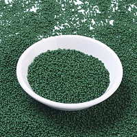 MIYUKI Round Rocailles Beads, Japanese Seed Beads, 11/0, (RR2048) Opaque Dyed Hunter Green, 2x1.3mm, Hole: 0.8mm, about 1111pcs/10g
