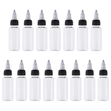 30ml Plastic Glue Bottles, Clear, 10.4x2.85cm, Capacity: 30ml(1.01fl. oz)