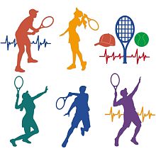 GLOBLELAND Play Tennis Cutting Dies Metal Tennis Player Die Cuts Embossing Stencils Template for Paper Card Making Decoration DIY Scrapbooking Album Craft Decor