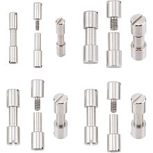 CHGCRAFT 12Sets 4Styles Stainless Steel Bracket Bolt Fastener EDC Knife Handle Pins Hardware Knifemakers Corby Fasteners Rivets DIY Knife Screws Tactical Lock Rivets Silver Diameter 4-6.5mm