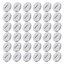 FINGERINSPIRE 36 Pcs Coin Slot Lid 68mm Metal Coin Slot Lid in Bulk Silver Tinplate Material Canning Lids for Bill Money Saving Mason Jar Coin Slot Bank Lid Inserts Normal Regular Mouth Mason Jars