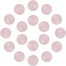 Arricraft 50PCS 12mm Natural Rose Quartz Gemstone Flat Back Stone Cabochons Craft Findings for DIY Jewelry Making-Half Round