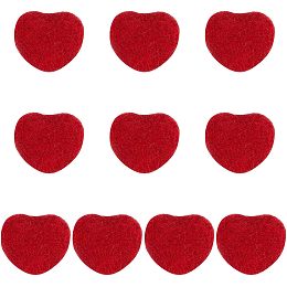 SUNNYCLUE 10Pcs Wool Felt Balls Red Heart Shape 100% Natural Wool Felting Ball Beads Pompoms Woolen Felted Fabric Handmade Pom Pom Balls Garland for Home Christmas Tree Decor DIY Craft Party Props