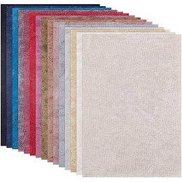 BENECREAT 15pcs Assorted-colors Ice Velvet 12x8 inch Patchwork Cotton Fabric DIY Handmade for Wallet and Bag