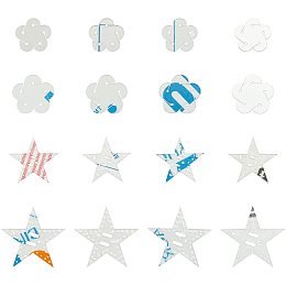 CHGCRAFT 16Pcs Acrylic Templates Acrylic Stencil Template Acrylic Stencil DIY Tool for DIY Card Making Leather Pattern Home Studio Woodworking, Star and Flower