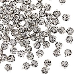 SUPERFINDINGS About 120pcs Tree of Life Spacer Beads Tibetan Style Alloy Spacer Beads Antique Silver Spacer Beads Metal Loose Spacer Beads for DIY Bracelets Necklaces Jewelry Making, Hole:1.4mm