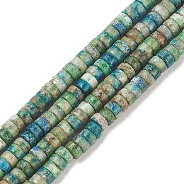 Honeyhandy Natural Chrysocolla Beads Strands, Heishi Beads, Flat Round/Disc, 4x2.50mm,Hole:0.70mm