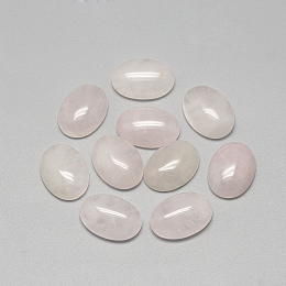 Honeyhandy Natural Rose Quartz Cabochons, Oval, 25x18x6~7mm