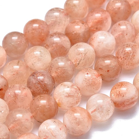 Arricraft Natural Sunstone Beads Strands, Round, 8~8.5mm, Hole: 0.8mm, about 48pcs/Strand, 15.35 inches(39cm)
