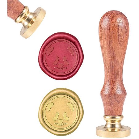 CRASPIRE Panda Face Wax Seal Stamp, Wax Sealing Stamps Animal Vintage Wax Seal Stamp Retro Wood Stamp Removable Brass Seal Wood Handle for Wedding Invitations Embellishment Bottle Decoration Gift Card
