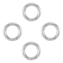 Unicraftale 304 Stainless Steel Spring Gate Rings, O Rings, Stainless Steel Color, 6 Gauge, 24x4mm; Inner Diameter: 16mm, 4pcs/box