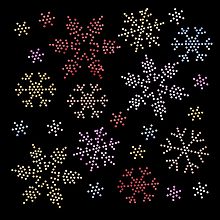 FINGERINSPIRE 6 Sheet Snowflake Iron on Rhinestone Crystal Transfers Appliques Iron on Hotfix Appliques with 8Pcs Snowflakes Pattern Decals Ornament Accessories for Clothing Repair DIY Craft Decor