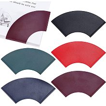 CHGCRAFT 5Pcs 5 Colors Leather Fan-Shaped Corner Page Bookmark Sector Bookmark Handmade Reading Accessories for Friend Teachers Student Book Lovers Bookworm Christmas Thanksgiving Gift