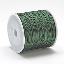 Honeyhandy Nylon Thread, Chinese Knotting Cord, Dark Green, 0.8mm, about 109.36 yards(100m)/roll