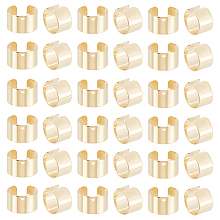 DICOSMETIC 60Pcs Golden Cartilage Cuff Earring Wrap Earring Non-Pierced Earring Findings Adjustable Clip-on Earring Stainless Steel Earring Cuffs for Pierced with Holes for Jewelry Making, Hole: 1mm