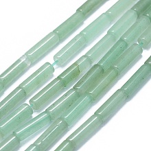 ARRICRAFT Natural Green Aventurine Beads Strands, Column, 11~15x3.5~4.5mm, Hole: 1~1.2mm, about 28~30pcs/strand, 15.1~15.9 inches(38.5~40.5cm)