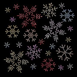 FINGERINSPIRE 6 Sheet Snowflake Iron on Rhinestone Crystal Transfers Appliques Iron on Hotfix Appliques with 8Pcs Snowflakes Pattern Decals Ornament Accessories for Clothing Repair DIY Craft Decor