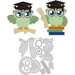 GLOBLELAND School Graduation Cutting Dies Owl Summer Book Bachelor Cap Die Cuts for DIY Scrapbooking Festival Greeting Cards Making Paper Cutting Album Envelope Decoration