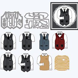 GLOBLELAND Suit Cut Die Tie Carbon Steel Die Cuts Shirts Vests Sweaters Embossing for Scrapbooking Greeting Card DIY Craft