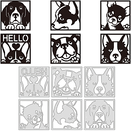 BENECREAT Carbon Steel Cutting Dies Stencils, for DIY Scrapbooking, Photo Album, Decorative Embossing Paper Card, Stainless Steel Color, Dog Pattern, 181x119x0.8mm