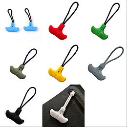 AHANDMAKER 16Pcs 8 Colors TPU(Thermo Plastic Urethanes) Pullers, with Elastic Cord, Mixed Color, 59x29x6mm, 2pcs/color