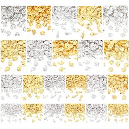 OLYCRAFT 2200Pcs Ocean Themed Resin Filler Alloy Resin Filling Crafts Nail Art Decoration Accessories for Jewelry Making - Golden & Silver