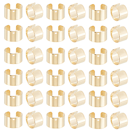 DICOSMETIC 60Pcs Golden Cartilage Cuff Earring Wrap Earring Non-Pierced Earring Findings Adjustable Clip-on Earring Stainless Steel Earring Cuffs for Pierced with Holes for Jewelry Making, Hole: 1mm