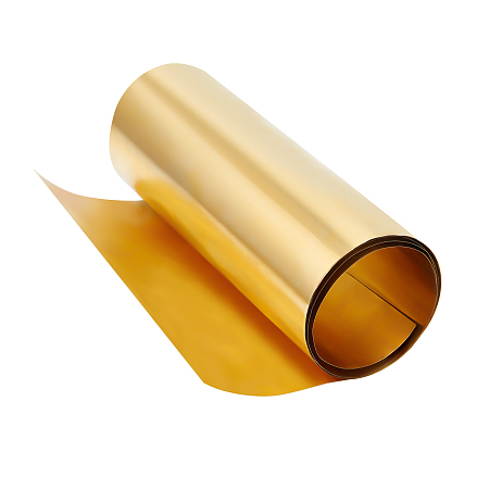 Honeyhandy Brass Sheets, Good Plasticity and High Strength, Gold, 1000x200x0.1mm