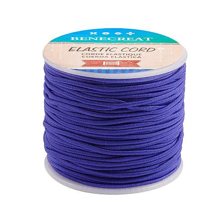 BENECREAT 2mm 55 Yards Elastic Cord Beading Stretch Thread Fabric Crafting  Cord for Jewelry Craft Making (Indigo) 