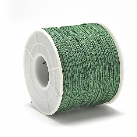 Honeyhandy Polyester Cords, Dark Green, 0.5~0.6mm, about 131.23~142.16 yards(120~130m)/roll