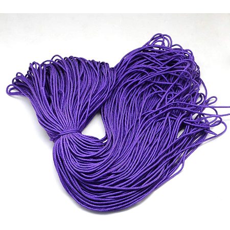 Pandahall Elite About 100m/bundle 2mm Parachute Rope Paracord Polyester Ropes Spandex Accessory Cord Rope Multipurpose for Bracelets Making Climbing (Mauve)