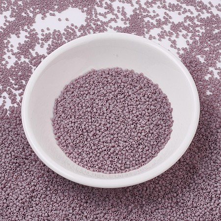 MIYUKI® Delica Beads, Cylinder, Japanese Seed Beads, 11/0, (DB0758) Matte Opaque Mauve, 1.3x1.6mm, Hole: 0.8mm; about 2000pcs/10g