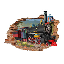 SUPERDANT PVC Wall Stickers, Wall Decoration, Train Pattern, 1060x350mm