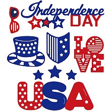 GLOBLELAND Independence Day Cutting Dies Love Hat Glasses Banner Stars Die Cuts for DIY Scrapbooking Festival Greeting Cards Making Paper Cutting Album Envelope Decoration