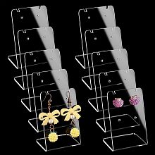 PandaHall Elite 10PCS Acrylic Earring Holder, 20 Holes L-Shape Jewelry Organizer Displays Clear Mini Ear Stud Necklace Stand Holders for Jewelry Dangling Slant Back Display, 1.95x1.42x2.76inch