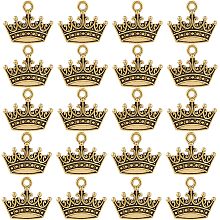 SUNNYCLUE 1 Box 100Pcs Gold Tiara Charms Princess Crown Charms King Charms Tiny Crown Charm Bulk Princess Dangle Charms for Jewelry Making Charms DIY Earrings Bracelet Necklace Birthday Party Gift