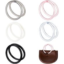 PandaHall Elite 10PCS Purse Handles, 5 Colors Round Handles Replacement Handbag Purse Handle Decorative Bag Handles for Summer Handmade Bag Beach Bag Handbags Straw Bag Purse Handles, 4.3inch