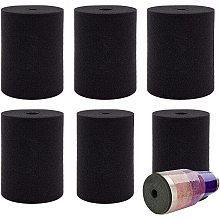 OLYCRAFT 6PCS Sponge for Cup Turner Black Cup Tumbler Turner Foam Cup Turner Foam Cylindrical Cup Sponge Tumbler Cup Elastic Sponge for Tumblers Crafting (4.72x2.95~3.54”)