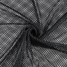 BENECREAT 182x155cm Black Mesh Fabric, Polyester Hexagon Tulle Netting for Bag Making, Inner Linings and Wash Bags