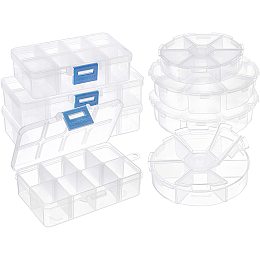 Shop PH PandaHall 4pcs Organizer Box with Dividers 6 Grids Clear Bead  Container Bag-Shaped Plastic Bead Case Storage Box with Purple Chains for  Jewelry Beads Gems Nail Cabochons Small Items for Jewelry