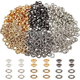 NBEADS 300 Pcs Rhinestone Grommet Eyelet, Brass Rhinestone Metal Grommet Eyelet Fittings Grommets Kit Metal Eyelets Shoes Clothes Crafts Round Metal Decoration for DIY Handmade Ornament Making