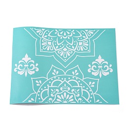 OLYCRAFT Self-Adhesive Silk Screen Printing Stencil Reusable Pattern Stencils Flower Pattern for Painting on Wood Fabric T-Shirt Wall Chalkboards Wood Ceramic Home Decorations (11x8.7 Inch) - #07