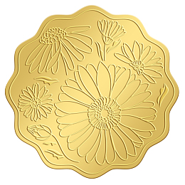 CRASPIRE Gold Foil Sticker Daisy 100pcs Certificate Seals Gold Embossed Round Embossed Foil Seal Stickers for Envelopes Invitation Card Diplomas Awards Graduation Celebration