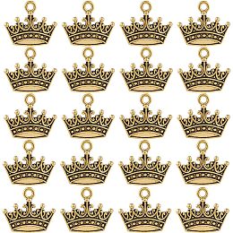 SUNNYCLUE 1 Box 100Pcs Gold Tiara Charms Princess Crown Charms King Charms Tiny Crown Charm Bulk Princess Dangle Charms for Jewelry Making Charms DIY Earrings Bracelet Necklace Birthday Party Gift