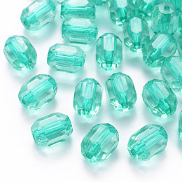 ARRICRAFT Transparent Acrylic Beads, Oval, Faceted, Turquoise, 14x10x10mm, Hole: 2mm, about 450pcs/500g