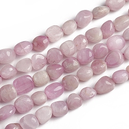 Honeyhandy Natural Kunzite Beads Strands, Tumbled Stone, Nuggets, 10~15x7.5~11.5x7.5~12.5mm, Hole: 1mm, about 36pcs/Strand, 15.67 inch(39.8 cm)