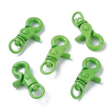 ARRICRAFT About 30 Pieces Brass Swivel Clasps Swivel LanyardsTrigger Snap Hooks Strap 42x21.5~22x8mm for Keychain, Key Rings, DIY Bags and Jewelry Findings Spray Paint Clasps Green